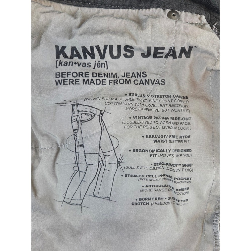 Kuhl Kanvus Jean Men's 34x30 Grey Stretch Canvas Hiking Pants Free Ryde 5114 - Picture 2 of 15